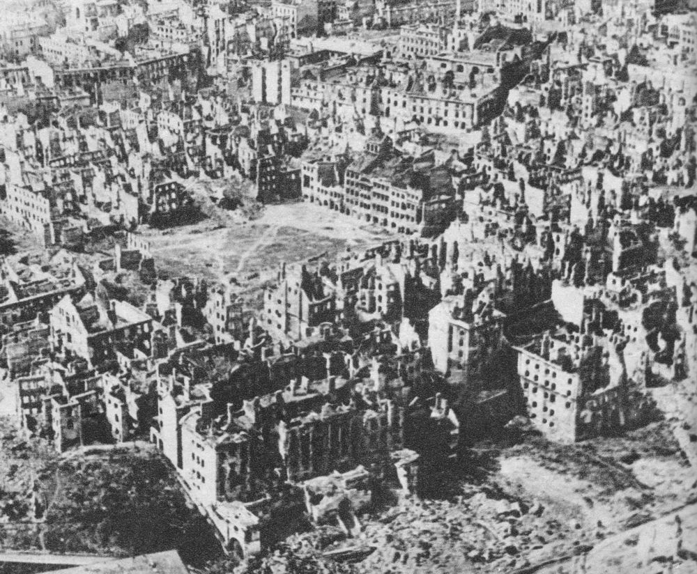 The ruins of Warsaw following the failed 1944 Warsaw Uprising
