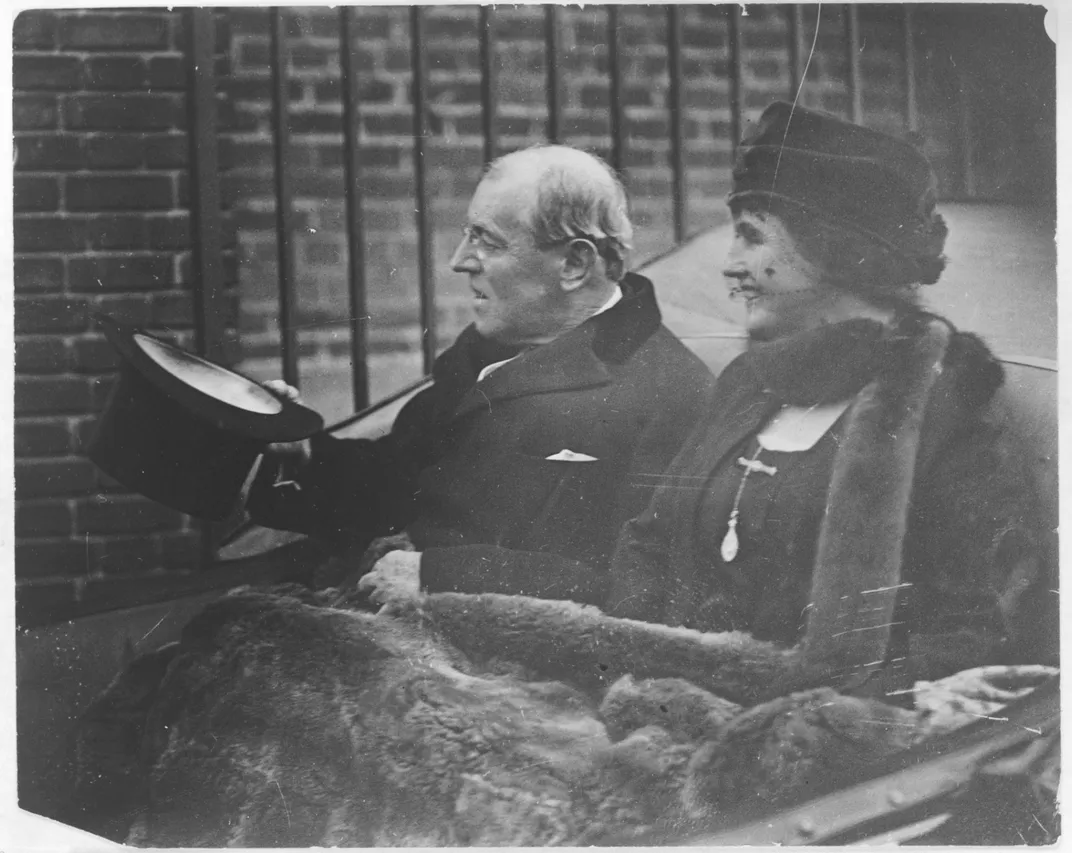 Woodrow and Edith Wilson on Armistice Day