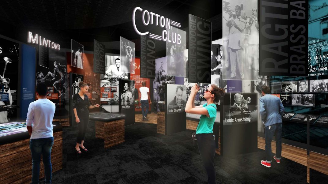 Artist's rendering of Harlem Renaissance display at the museum