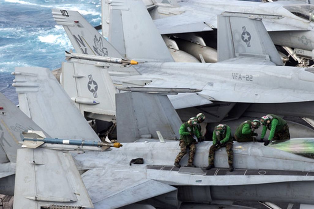 Working on jets in the middle of the Pacific.