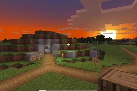 Archaeologist Ben Edwards and his daughter Bella recreated the Bryn Celli Ddu landscape in the computer game "Minecraft."