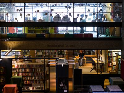 The Barbican Library in London, England, is becoming a warm bank this winter.