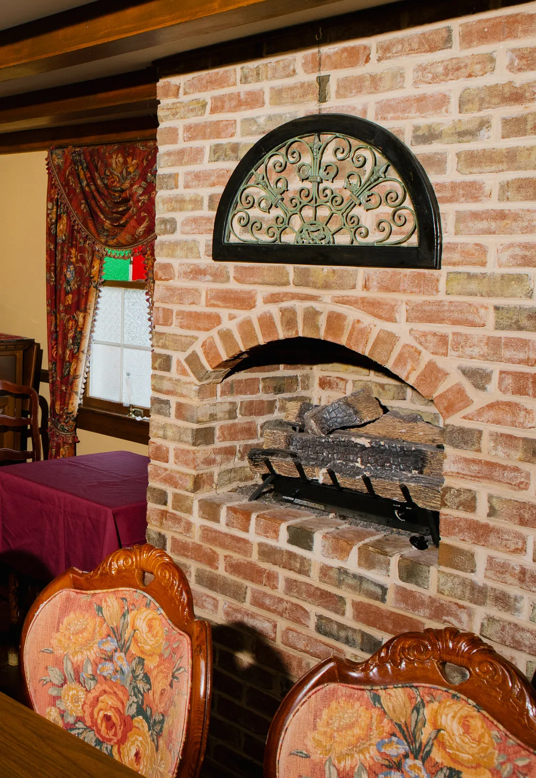 The fireplace in the Governor’s Room on the second story. Today, the inn prides itself on serving the freshest fish in the region.