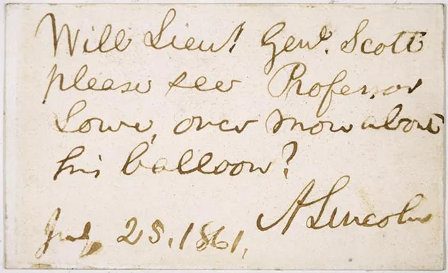 Abraham Lincoln letter