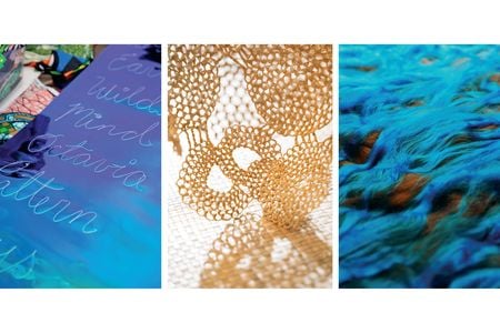 Left to right, Butler&rsquo;s larger-than-life fabric depictions are inspired by African American stories she&rsquo;s compelled to share. Marzan links fibers from plants indigenous to Hawaii and other Pacific islands into astonishing shapes. Arnold builds on thousands of years of felt-making in creations that allude to community and nature, such as a flowing river.