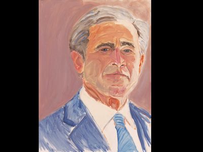 George W. Bush's self portrait.