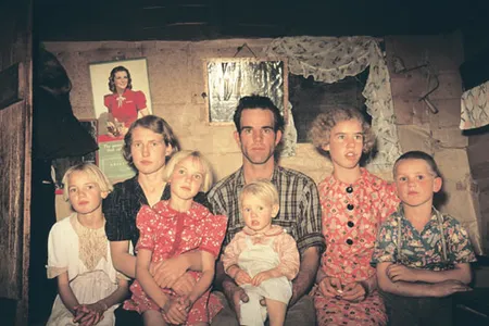 Homesteader Jack Whinery and his family lived in a "soddy"a dugout home with log walls and sod roof. Electricity came to Pie Town in the 1940s; telephones in the '60s.