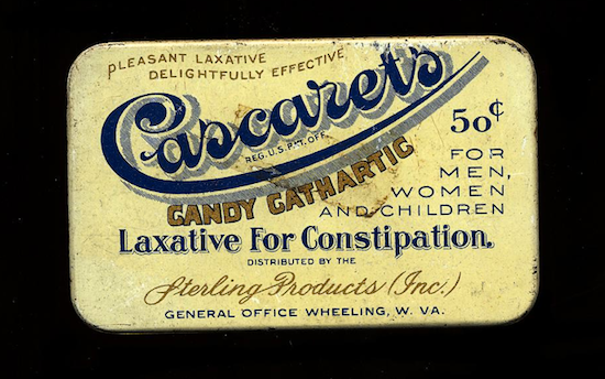 Sterling Products made this “candy cathartic” around 1925.