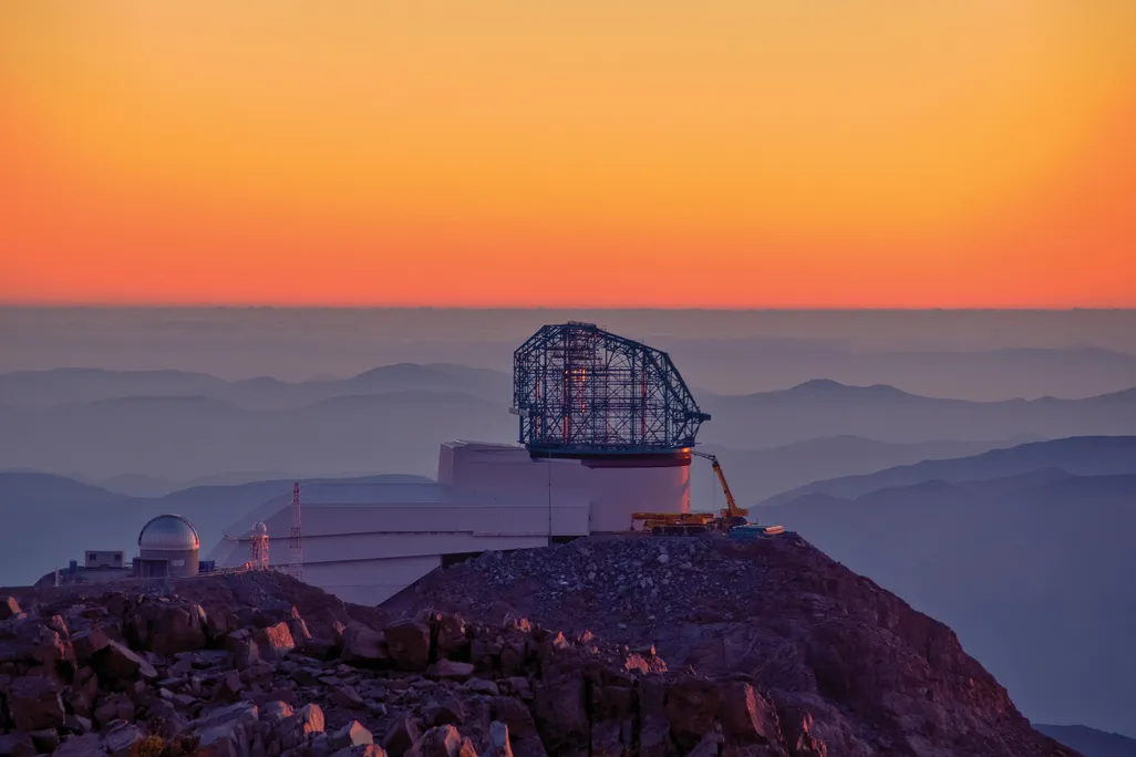 Vera C. Rubin Observatory at sunset