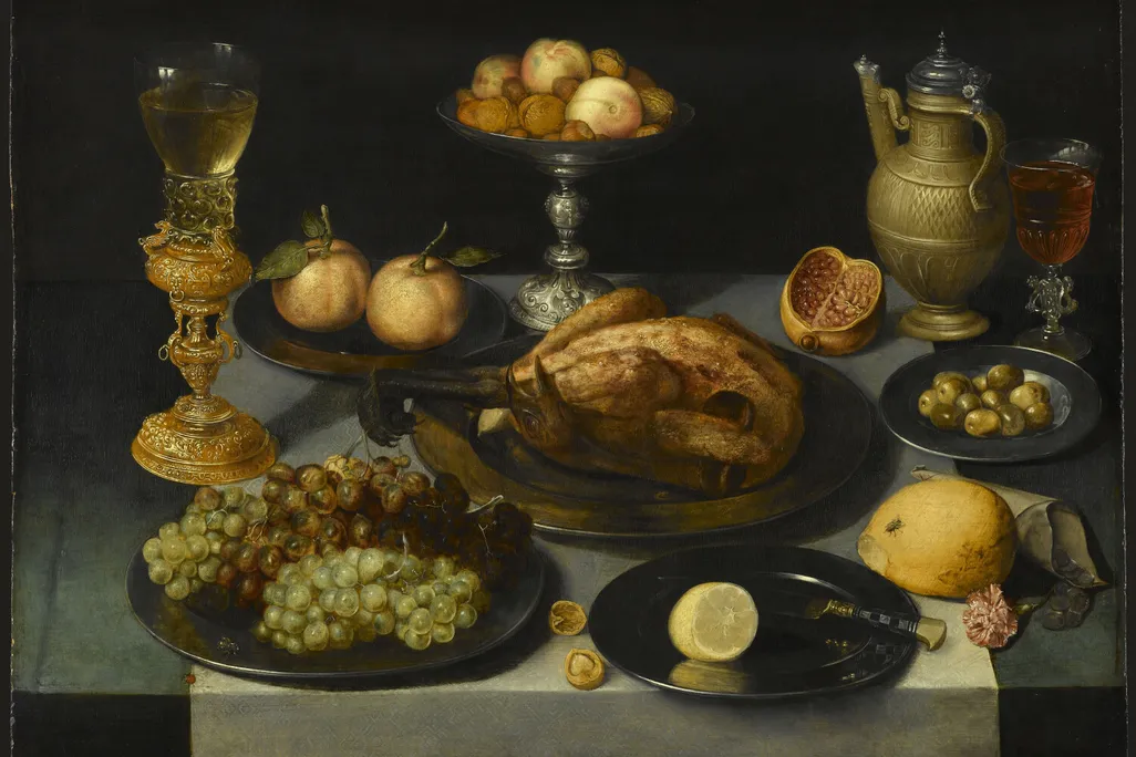 Food, Fruit and Glass on a Table