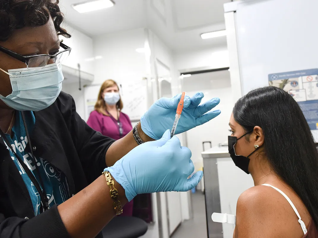 Patient Gets a Covid Vaccine