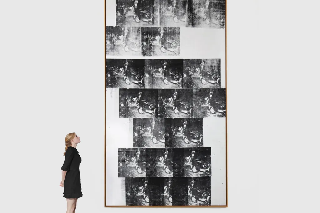 Andy Warhol's White Disaster (White Car Crash 19 Times)