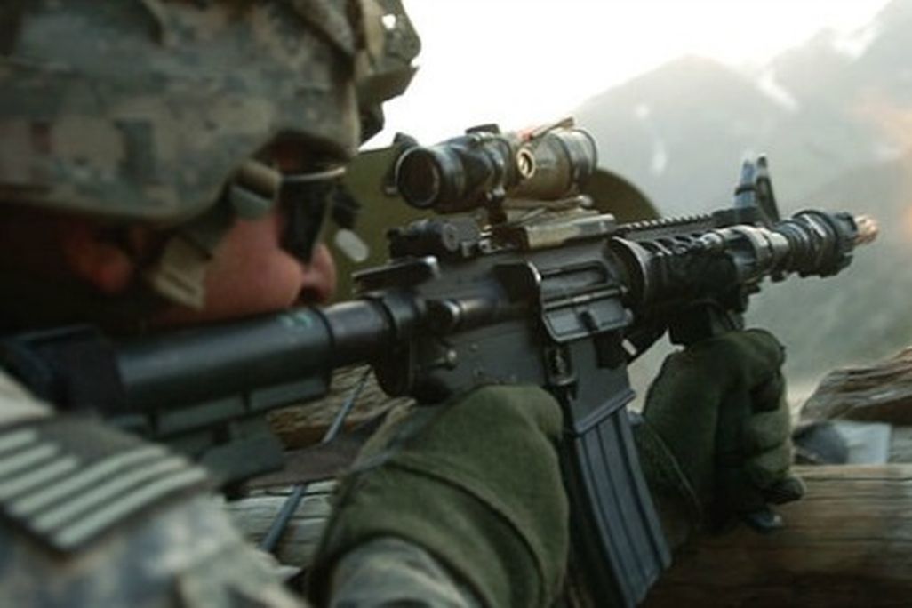 Engaging in a firefight