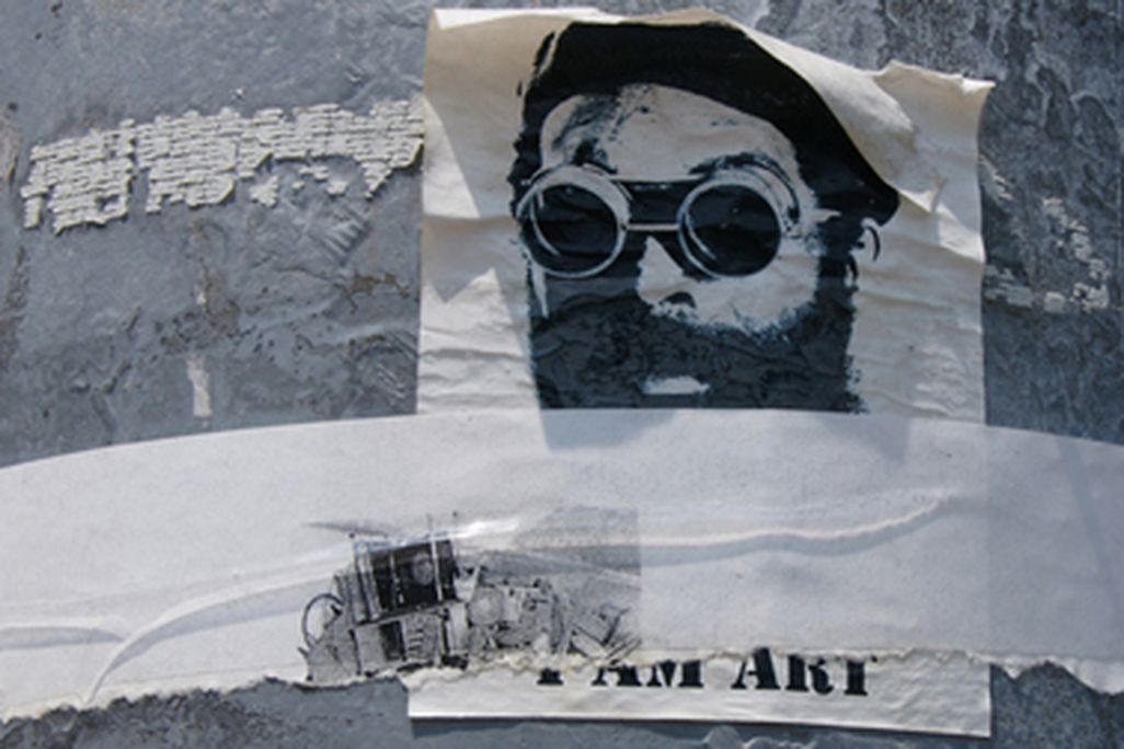 BK Adams's likeness appears locally