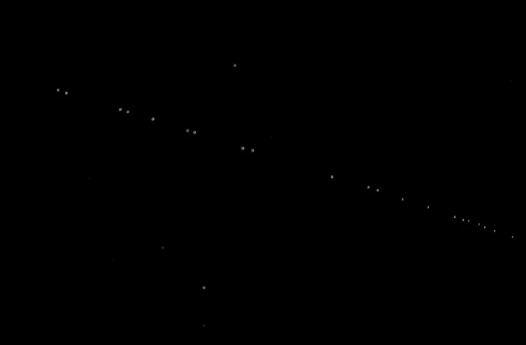 starlink satellites dot the sky