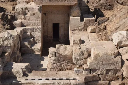 The temple&#39;s north tower, which holds a newly discovered chamber