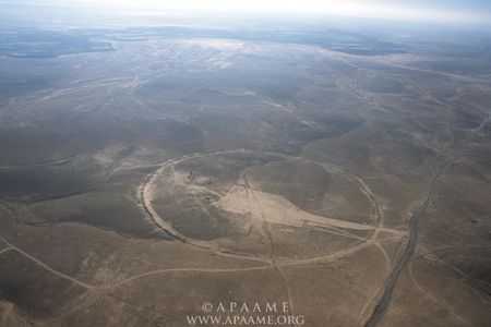 A Big Circle named J1 in Jordan stretches 1,280 feet in diameter and the center has been bulldozed 