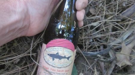 A treasure! This beer lies hidden in the woods, six inches under, in Shasta County, CA. Can you find it?