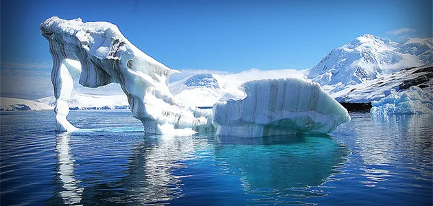 The Larsen Ice Shelf on the Antarctic Peninsula
