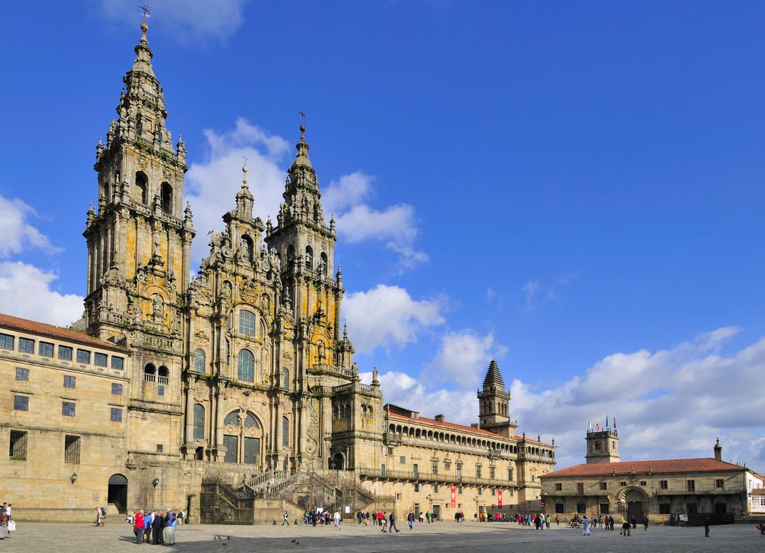 The cathedral in Santiago de Compostela