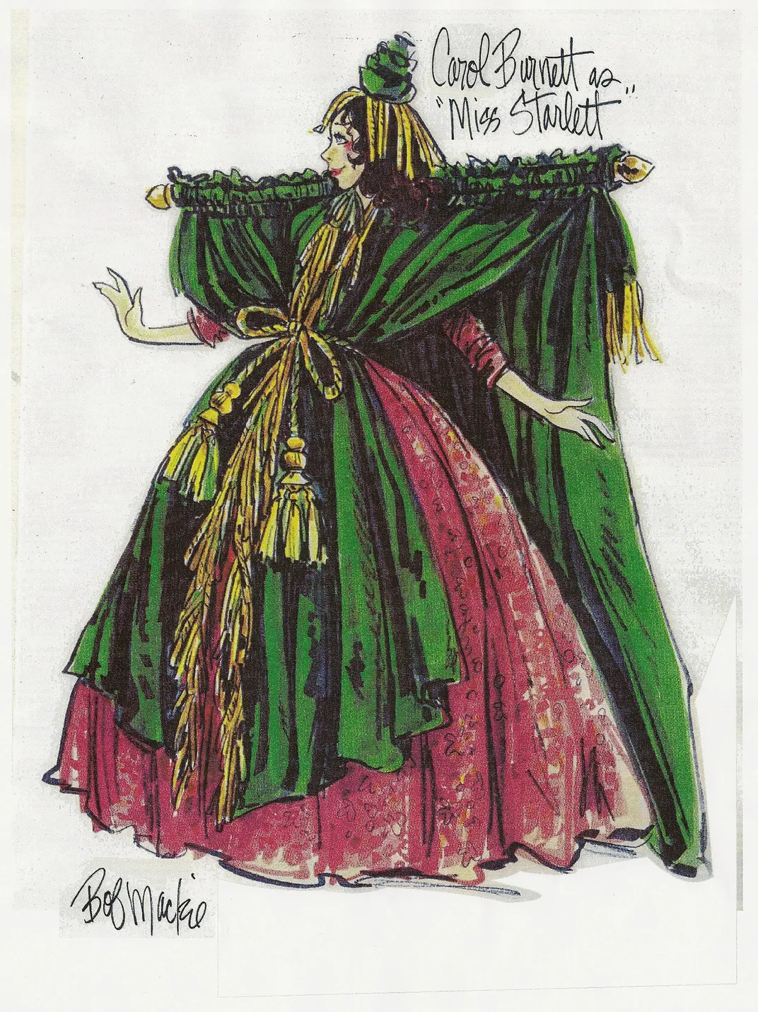 Bob Mackie costume design sketch