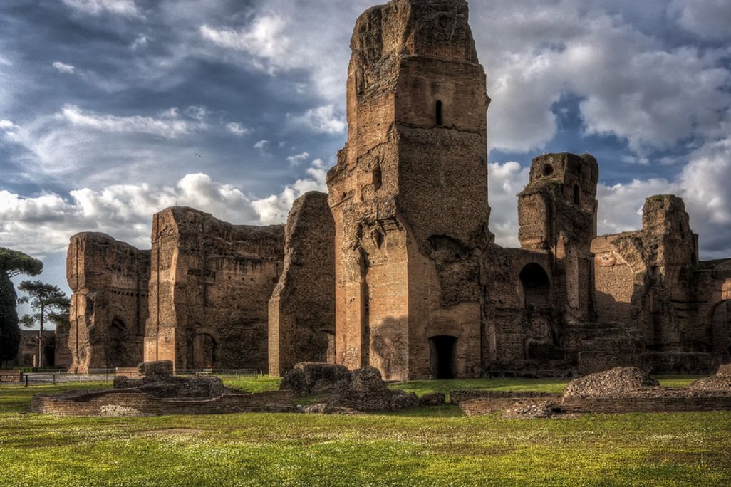 Thermal Baths In Rome Italy Reconstruction Of The Baths Of Caracalla,