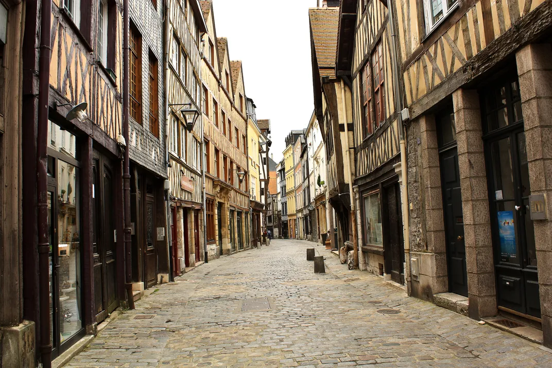 Old traditional street in Rouen