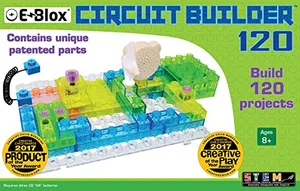 Preview thumbnail for 'E-Blox Building Blocks STEM Circuit Kit, 120 Projects, Build Your Own Sound Machine & Radio, Build Real Working FM Radio & Listen to Favorite Station, Science, Birthday Gift, Boys, Girls, 8+