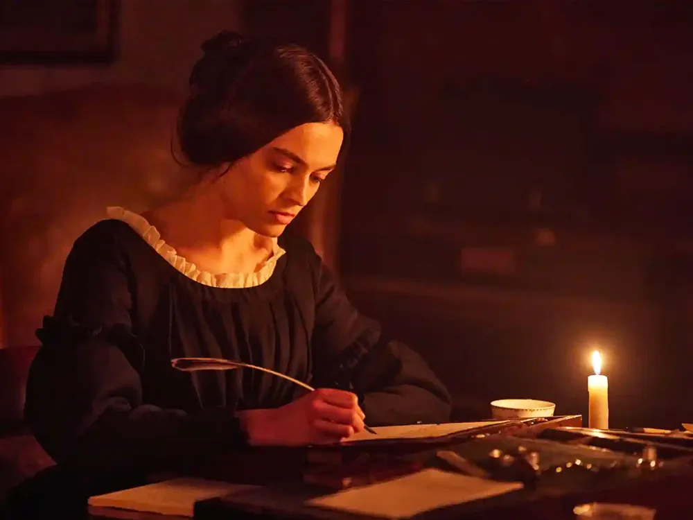 Emma Mackey as Emily Brontë in Frances O'Connor's Emily​​​​​​​