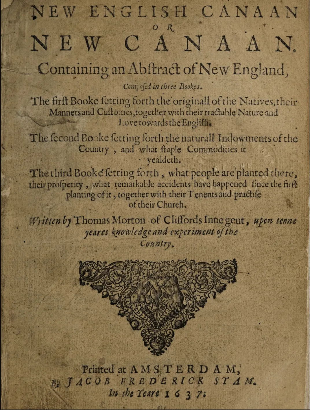 The title page of New English Canaan​​​​​​​