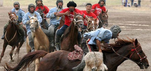 Krygyz horseman play the national game Kok-boru