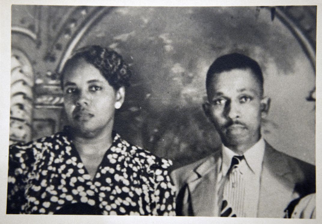 Harry T. Moore and Hariette photographed in the late 1940s