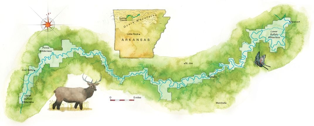Map of the Buffalo River