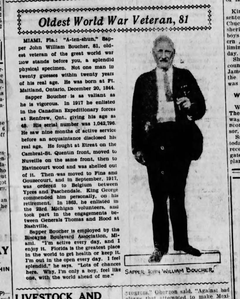 A 1927 newspaper article about Boucher