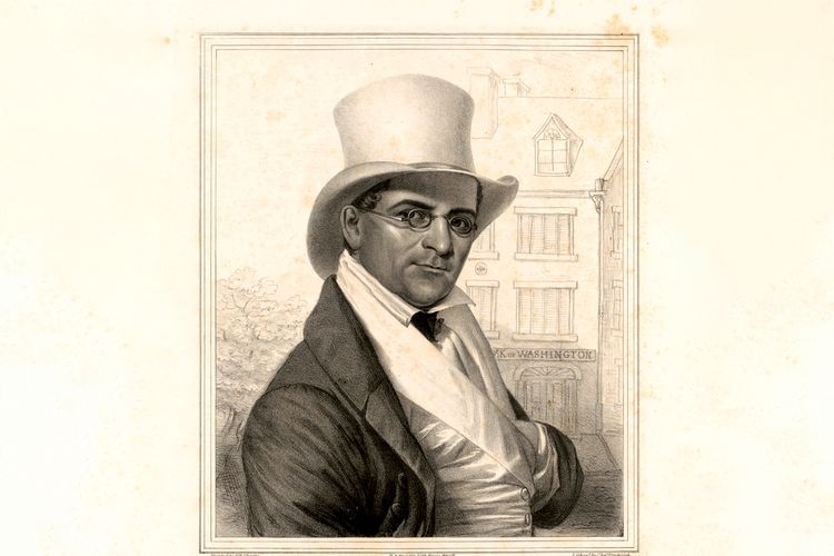 Lithograph drawing of William Costin