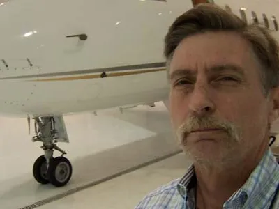 Kevin Lacey, here with a repossessed Citation VII, gets the job done by striking an effective balance between folksy and wily.
