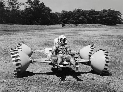 A rover developed by Grumman Aircraft Engineering Corporation and considered for use in the early 1970s, not a moon race competitor