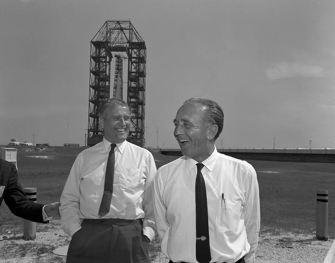 Wernher von Braun and Kurt Debus