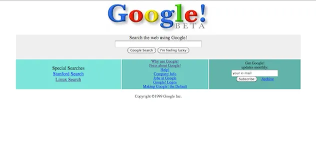 Google homepage
