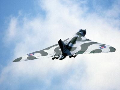 A Royal Air Force Avro Vulcan strategic bomber. 