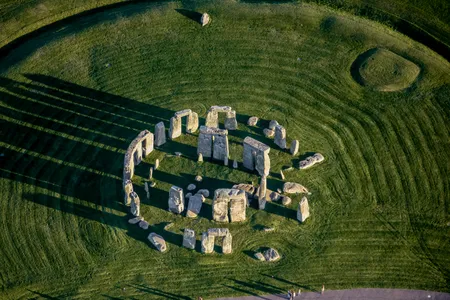 The Altar Stone lies at the center of the prehistoric monument in&nbsp;Wiltshire, England.