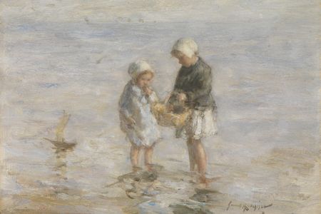Children Wading (1918), painted&nbsp;by Scottish artist Robert Gemmell Hutchison, was recovered thanks to the Art Loss Register&#39;s database.