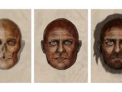 Researchers recreated what the 7,000 year-old man likely looked like. 