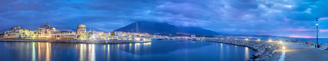 Nightfall over Marbella
