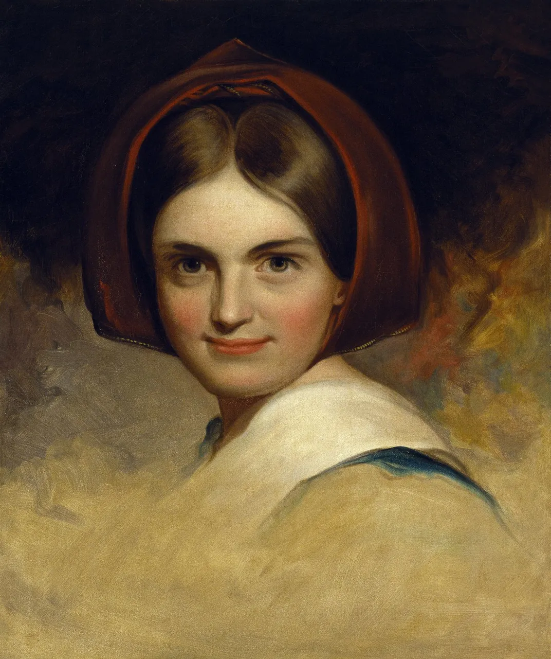 Unfinished portrait of Charlotte Cushman by Thomas Sully, 1843