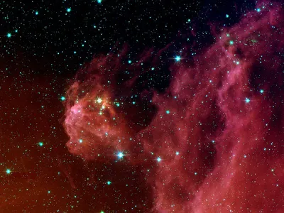Star formation in the constellation Orion as photographed in infrared by NASA's Spitzer Space Telescope