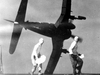 A Corsair goes down off the USS Sicily in 1949. What happened next?