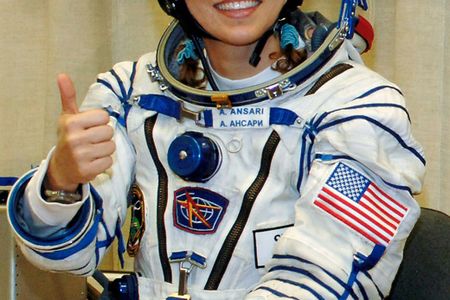 Anousheh Ansari before her launch to the International Space Station in September 2006.