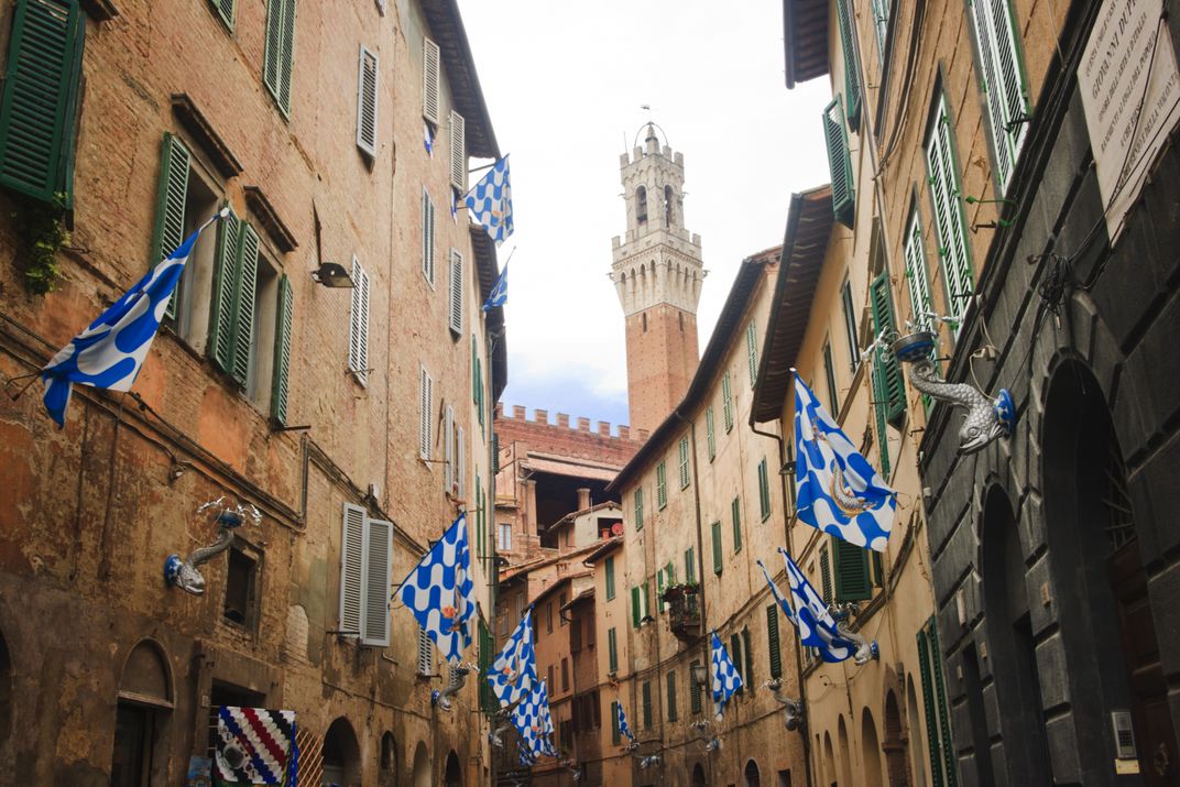 Contrada flags in Siena