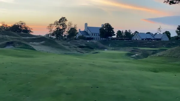 Whistling Straits Clubhouse at Sunset From the 9th Hole thumbnail
